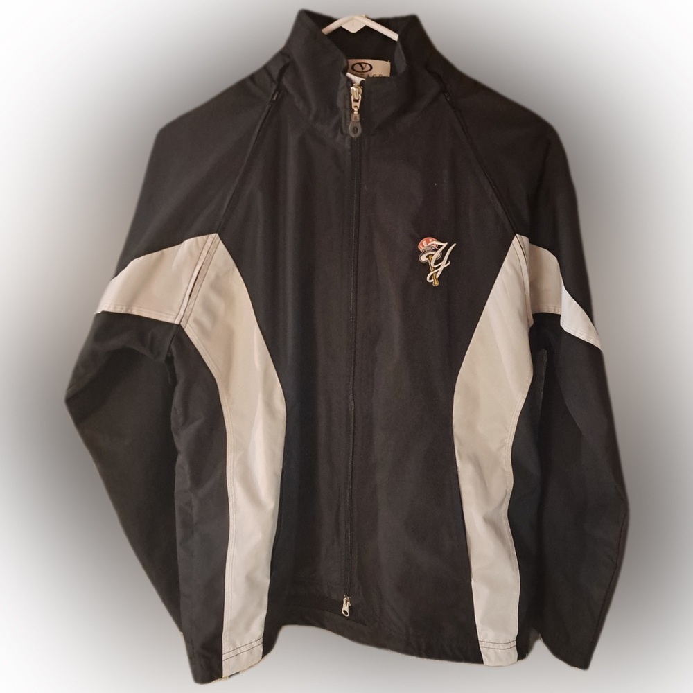Men's Black & White Windbreaker Jacket